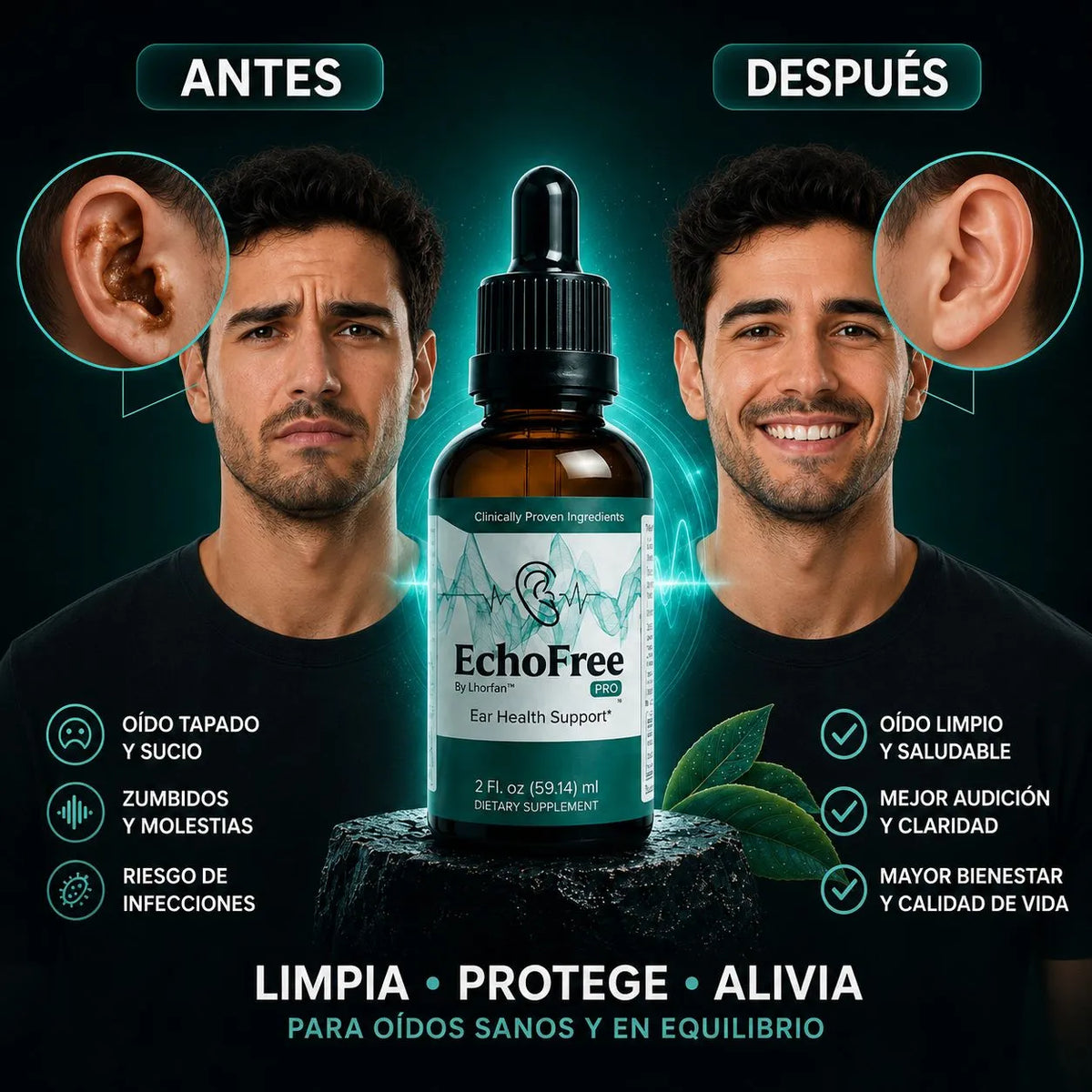 Echo Free - Alivio para el Zumbido Doloroso: Limpieza Auditiva y Bienestar para tus Oídos