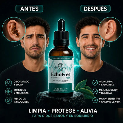 Echo Free - Alivio para el Zumbido Doloroso: Limpieza Auditiva y Bienestar para tus Oídos