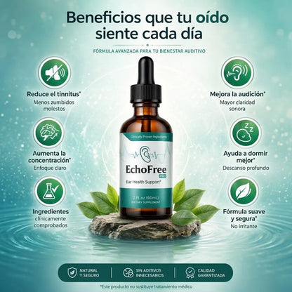 Echo Free - Alivio para el Zumbido Doloroso: Limpieza Auditiva y Bienestar para tus Oídos